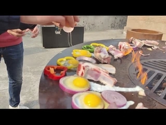 पोर्टेबल पिज्जा ओवन कॉर्टेन स्टील बीबीक्यू ग्रिल आसानी से बाहर इकट्ठा